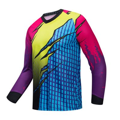 JPOJPO Men's Cycling Jersey MTB T Shirt Long Sleeve Youth Off-Road Motorcycle Jersey Bicycle Clothes Anti-UV