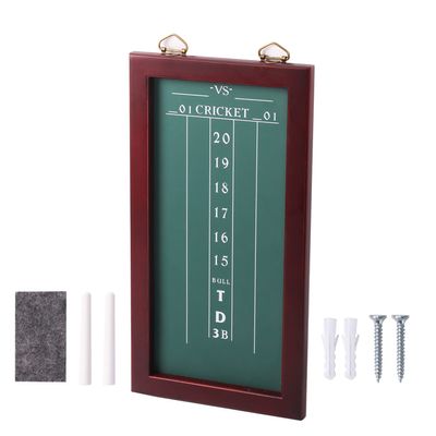 GSE Games & Sports Expert Standard Chalk Dartboard Scoreboard for Cricket & 01 Dart Games with Chalks and Wipe