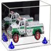 Better Display Cases Versatile Acrylic Display Case - Medium Rectangle Box with Mirror, Dark Blue Risers and Clear Base 14" x 8" x 8.5" (V16/A011) view 1
