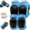 Elbow and Knee Pads for Kids with Wrist Guards, Toddler/YouthProtective Gear, Inline Roller Skate Skateboarding Scooter Bike for Child Girls Boys Teenagers Age 1-3 2-4 5-8 9-15 Year-Old by (Blue) view 1