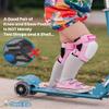 Elbow and Knee Pads for Kids with Wrist Guards, Toddler/YouthProtective Gear, Inline Roller Skate Skateboarding Scooter Bike for Child Girls Boys Teenagers Age 1-3 2-4 5-8 9-15 Year-Old by (Blue) view 2