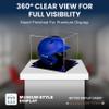Acrylic Display Case for Baseball Batting Helmet Premium Baseball Display Case with Black Base and Polished Edges Durable Display Cases for Collectibles .Dim: 12.25" L x 10" W x 10.5" H (V22/A012) view 2
