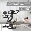 Folding Exercise Bike with Arm Resistance Bands, Magnetic Upright Indoor Cycling Bike Stationary for Home Gym & Cardio Workout view 2
