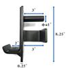 Power Rack Attachment Steel J Hooks for Power Racks fit 3x3 inches Square Tube with 1 inch Hole Power Cages Capacity of 800lb (Pair) view 2