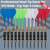Steel Tip Darts Set |12 pc Bar Darts; 3 of Each Color; Perfect Fun Darts for 4 Players Throwing Metal Tip On Dartboard in Family Game Room, Man Cave (21g Black Knurls-STC10438) view 2
