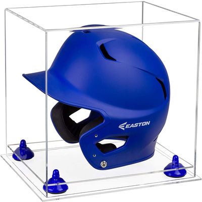 Acrylic Display Case for Baseball Batting Helmet Premium Baseball Display Case with Clear Base and Polished Edges Durable Display Cases for Collectibles .Dim: 12.25" L x 10" W x 10.5" H(V22/A012)