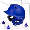 Acrylic Display Case for Baseball Batting Helmet Premium Baseball Display Case with Clear Base and Polished Edges Durable Display Cases for Collectibles .Dim: 12.25" L x 10" W x 10.5" H(V22/A012) view 1