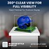 Acrylic Display Case for Baseball Batting Helmet Premium Baseball Display Case with Turf Base and Polished Edges Durable Display Cases for Collectibles .Dim:12.25" L x 10" W x 10.5" H (V22/A012) view 2