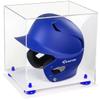 Acrylic Display Case for Baseball Batting Helmet Premium Baseball Display Case with White Base and Polished Edges Durable Display Cases for Collectibles .Dim: 12.25" L x 10" W x 10.5" H (V22/A012) view 1