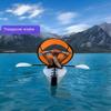 POCREATION Kayak Wind Sail Kit, 42 Inch Foldable with Clear Window for Kayaking Sailing, Orange view 2