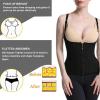 Women Waist Trainer Vest, Zipper Fitness Body Shaper Shirt Sauna Sweat Breathable Fat Burning Shapewear view 2
