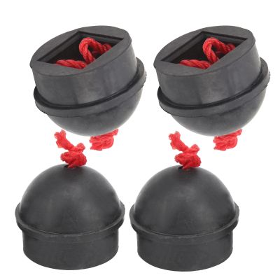 VGEBY 4PCS Pool Cue Chalk Holder, Cue Chalk Pocket Rubber Billiard Pool Chalk Holders with Cord (black)