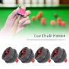 VGEBY 4PCS Pool Cue Chalk Holder, Cue Chalk Pocket Rubber Billiard Pool Chalk Holders with Cord (black) view 2