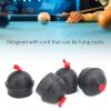 VGEBY 4PCS Pool Cue Chalk Holder, Cue Chalk Pocket Rubber Billiard Pool Chalk Holders with Cord (black) view 3