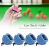 4PCS Pool Cue Chalk Holder, Cue Chalk Pocket Rubber Billiard Pool Chalk Holders with Cord for Billiard House view 2