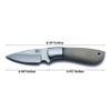 GCS Handmade Tactical Knife D2 Steel Full Tang Blade with Bone Handle & Buffalo Hide Leather Sheath Hunting, Survival, & EDC GCS 235B view 2