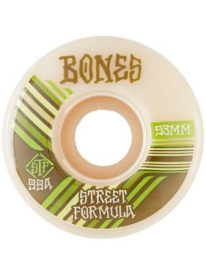 Bones STF Retros 99A V4 Wide Skateboard Wheels White 52mm