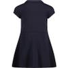 Nautica Big Girls School Uniform Short Sleeve Polo Dress, Navy Front Tie, 20.5 view 2
