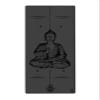 Buddha Mudra Varada with Hamsa Symbol Yoga Mat | Black view 1