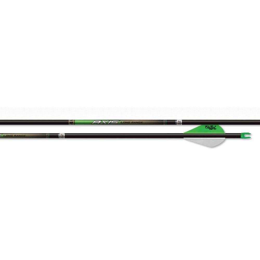 Easton Archery Axis 4MM 300-2 inch Vanes Arrows- 1/2 Dozen-630122, LONG RANGE (.003) 2 inch BLAZER VANES