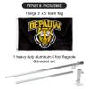 College Flags & Banners Co. DePauw Tigers New Logo Flag and Pole Bracket Mount Bundle view 2