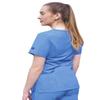 Adar Pro Heather Scrubs for Women - Elevated V-Neck Scrub Top - P4212H - Heather French Blue - 2X view 2