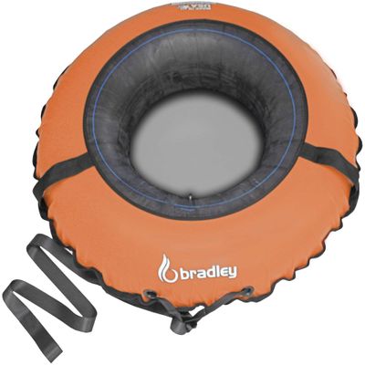 Bradley Heavy-Duty 50" Snow Tube with Reinforced Cover | Rubber Truck Tire Tube Sled for Extreme Sledding, Winter Fun, and Durable Performance in Any Conditions Orange (.Tube & Cover Set)