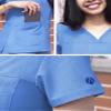 Adar Pro Heather Scrubs for Women - Sweetheart V-Neck Scrub Top - P4210H - Heather French Blue - XS view 4