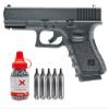 GIock 19 Gen3 .177 Caliber BB Semiautomatic Gun Air Pistol with 5pack CO2 Tanks and .177 Cal 1500ct Steel BBS Wearable4U Bundle view 1