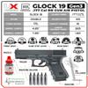 GIock 19 Gen3 .177 Caliber BB Semiautomatic Gun Air Pistol with 5pack CO2 Tanks and .177 Cal 1500ct Steel BBS Wearable4U Bundle view 2