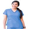 Adar Pro Heather Scrubs for Women - Modern V-Neck Scrub Top - P7002H - Heather French Blue - XL view 1