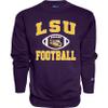 Blue 84 Men's LSU Tigers Crewneck Sweatshirt Team Color Football, Team Color, Small view 1