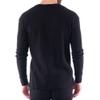 Alpine Swiss Mens Thermal Long Sleeve Top Underwear Crew Neck Shirt Waffle Knit Henley Base Layer Black XL view 3