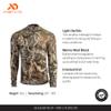 First Lite Men's Kiln Quarter-Zip - Merino Wool Midweight Camo Hunting Base Layer - First Lite Specter - Large view 3