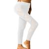 Moily Women Solid Mesh Splice Bandage Side Legging Pants Yoga/Pilates/Workout Activewear Swimpants White X-Large view 2