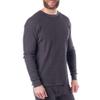 Alpine Swiss Mens Thermal Long Sleeve Top Underwear Crew Neck Shirt Waffle Knit Henley Base Layer Gray Small view 2