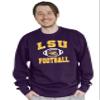 Blue 84 Men's LSU Tigers Crewneck Sweatshirt Team Color Football, Team Color, XX-Large view 2