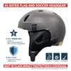 LIGHT Helmets SS1 Headgear - Flag Football, 7v7, Soccer - #1 VA Tech 5-Star Rated Helmet  Best Impact Score Ever Achieved  Materials Used by US Military + NASA (Small) view 3