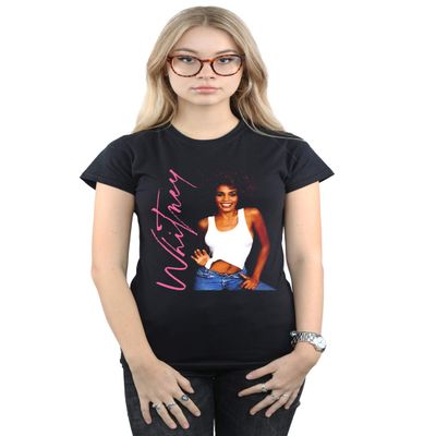 Absolute Cult Whitney Houston Women's Whitney Smile T-Shirt Black Medium