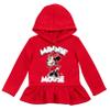 Disney Minnie Mouse Little Girls Fleece Pullover Peplum Hoodie Leggings Set Red 6-6X view 2
