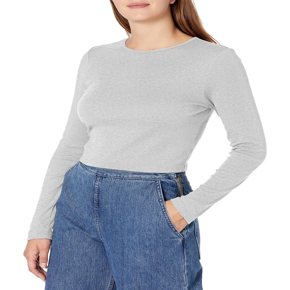 Bella Canvas Long Sleeve Rib Tee Athletic Heather
