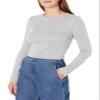Bella Canvas Long Sleeve Rib Tee Athletic Heather view 1