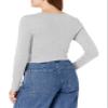 Bella Canvas Long Sleeve Rib Tee Athletic Heather view 2