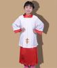 BLESSUME Unisex 2Pcs Choir Robes Costume Church Mass Surplice Robe (Large, White Surplice and Red Robe) view 2