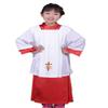 BLESSUME Unisex 2pcs Choir Robes Costume Church Mass Surplice Robe (White Surplice and Red Robe, X-Large) view 1