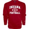 Blue 84 Men's Indiana Hoosiers Crewneck Sweatshirt Team Color Football, Team Color, XX-Large view 1