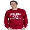 Blue 84 Men's Indiana Hoosiers Crewneck Sweatshirt Team Color Football, Team Color, XX-Large view 2