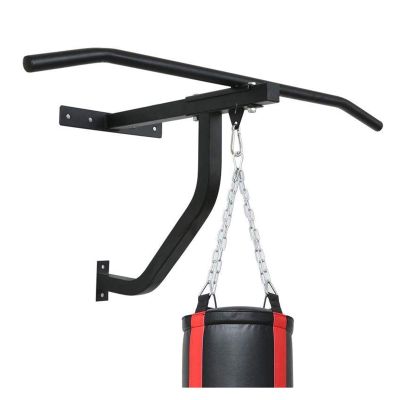 ZHANGQINGXIU Heavy Punch Bag Wall Bracket,with Pull Up Bar Heavy Gym Iron Chin Up Bar with Punch Bag Bracket Wall Mounted Ceiling Frame Outdoor Fitness Boxing MMA