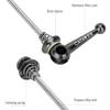 catazer Ultralight Titanium Bicycle QR Skewer 48g Ti-Axis Quick Release MTB Road Bike Bicycle Quick Release Set (Black) view 4