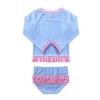 Freebily Baby Child Girls Two Piece Tankini Swimwear Summer Beachwear Rash Guard with UPF 50+ Blue Stripe 0-3 Months view 1